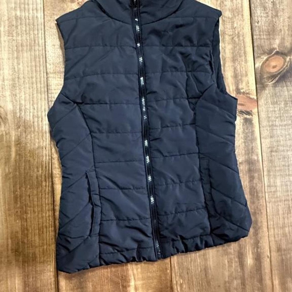 Aeropostale Black Quilted Puffer Vest Women's Small Full Zip Lightweight
